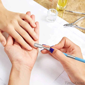 Professional High Quality Lightweight Double-Use Reusable Square Cuticle <b>Nail</b> Pusher Stainless Steel Manicure Care <b>Tool</b> - Product Image 5
