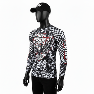 Rashguard à manches longues de compression à séchage rapide, imprimé par sublimation avec logo personnalisé, haute qualité, prix bas - Product Image 2