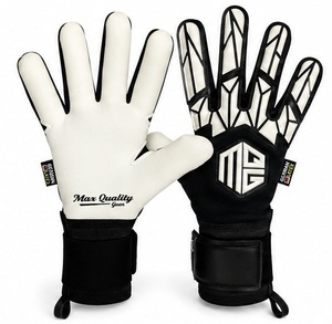 Gants de gardien de but de football Max Quality Gear Elite à doigts entiers, en latex allemand de qualité supérieure, ajustement respirant personnalisé, fermeture à enfiler - Product Image 1