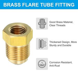 Raccord évasé en laiton épaissi de haute qualité pour climatiseur, avec connecteur simple pour tubes de 10 mm et de différentes tailles, soudé en laiton. - Product Image 3