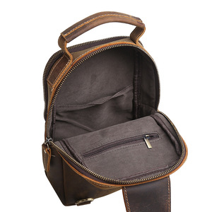 Bolsos de Hombro de Cuero Genuino Personalizados para Hombre, Bolsos de Pecho, Bolsos de Mensajero de Cuero Vintage. - Product Image 4