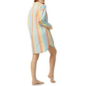 Conjunto de Pijama de Verano para Mujer, 100% Algodón Satinado, Sólido, Doble Capa, Transpirable, Deportivo, Ropa de Dormir Suave y Cómoda, Venta al Por Mayor - Product Image 2