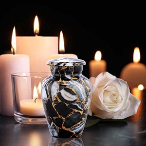 Decorative Luxury Aluminum <b>Keepsake</b> Ash Urn Funeral <b>Memorial</b> Container Featuring Smooth Premium Finish And Detailing - Product Image 2