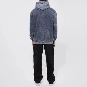 Custom <b>Extra</b> <b>Large</b> Acid Wash High Quality French Terry Quality Street Wear Super Square Acid Wash men's hoodies - Product Image 3