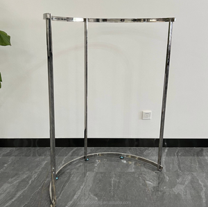 Expositor de Ropa en Forma de C, Semicircular, de Acero Inoxidable, para Tiendas y Boutiques - Product Image 6