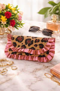 Shree Balajee Garments Brown Leopard Quilted Sunglasses <b>Case</b> <b>for</b> Women | Handmade Simple Cotton Eyewear Pouch Model Q P-1 - Product Image 1