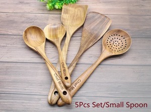 Long Handle Wooden Spoon Handmade with Premium Wood Rustic Smooth Finish Kitchen Utensil for Stirring and Mixing 6 pcs set - Product Image 5