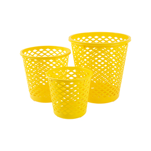 Cesta de Almacenamiento Redonda Mediana de PP Ecológico y Duradero con Patrón Geométrico, Portátil para Uso Doméstico - Product Image 1