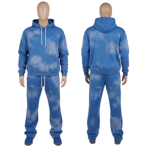 Conjunto Deportivo con Capucha para Hombre, Estilo Streetwear, Lavado Ácido, Resistente al Viento, Ecológico, Transpirable, para Gimnasio y Entrenamiento - Product Image 2