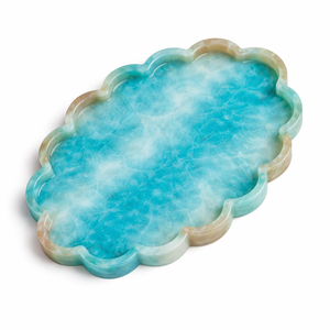 Bandeja Redonda de Resina Azul y Blanca con Forma de Nube para Servir, Decoración de Cocina, Comedor y Hogar, Gran Venta - Product Image 6