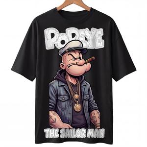 T-shirts Streetwear Personnalisés à Manches Courtes Style Moto & Biker, en Coton Lourd Imprimé, Coupe Ample, Effet Délavé à l'Acide - Product Image 3