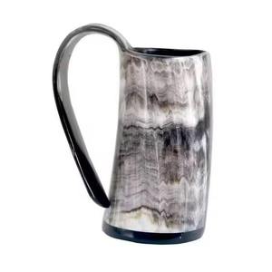 Mug à bière haut de gamme en corne de bœuf naturelle, style viking médiéval, fabricant d'articles de boisson - Product Image 1