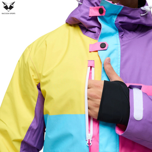 Nouvelle Arrivée Combinaison de Ski Monopièce Personnalisée Imperméable Couleurs Néon Qualité Supérieure en Polyester Coupe-Vent avec Fermeture Éclair et Doublure Polaire - Product Image 6