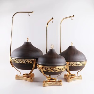 Luxury Gold Color Wedding Steel <b>Serving</b> Food Warmer Buffet <b>Set</b> of Three From Indian Manufacture and Supplier - Product Image 6