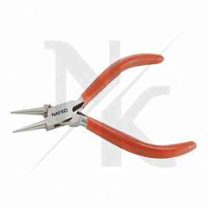 Best Quality Heavy Duty 130mm Stainless Steel Round Nose <b>Pliers</b> for Jewelry Making and Setting Nafko Industry NK-8002 - Product Image 3