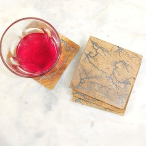 Rustic Handmade Wooden <b>Coasters</b> with Lichtenberg Fractal Burn Square Wood <b>Drink</b> <b>Coaster</b> Set for Coffee Tea Cups, Stylish Home - Product Image 4
