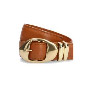 Ceinture en cuir de vachette avec boucle en acier, accessoires pour hommes, style européen vintage, style formel, imperméable, respectueux de l'environnement - Product Image 3