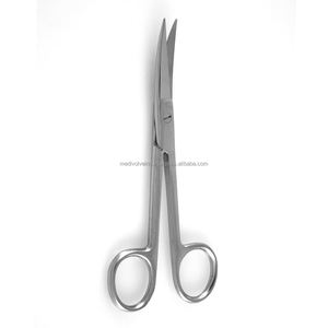 Tijeras Quirúrgicas Curvas de 5.5 Pulgadas, Acero Inoxidable, Manuales, Duraderas, con Certificación CE, Puntas Afiladas, Instrumentos Médicos OEM ODM - Product Image 4