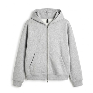 Conjunto de chándal de algodón personalizado para hombre, con sudadera con cremallera completa y pantalones anchos, estilo urbano, talla grande - Product Image 6