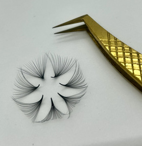 Fournitures en gros, plateaux de cils Mega Volume 20D, noir mat foncé, éventails pré-faits, longueur unique, marque privée, cils en cachemire - Product Image 4