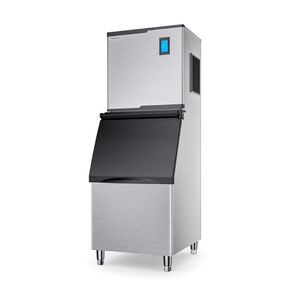 เครื่องทำน้ำแข็งเชิงพาณิชย์ 550 ปอนด์/24 ชม. พร้อมที่เก็บน้ำแข็ง 360 ปอนด์ ระบบทำความเย็นด้วยอากาศ ทำจากสแตนเลส เครื่องทำน้ำแข็งอุตสาหกรรม - Product Image 1