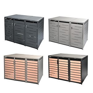 Galvanized Steel Outdoor Enclosure 120L/240L Open Top <strong>Wheelie</strong> <strong>Bin</strong> <strong>Cover</strong> <strong>for</strong> Waste Management &amp; Eco-Friendly - Product Image 1