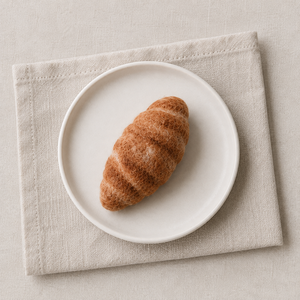 Mahaguthi <b>Craft</b> with Conscience <b>Wool</b> Felting Croissant Model Handcraft Food Toy for Classroom Display <b>Craft</b> Practice Ages 3-6 - Product Image 5