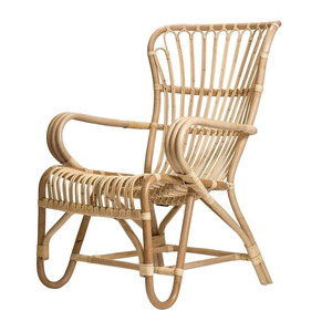 HNH Craft Durable Luxury Rattan <b>Wing</b> Back Leisure Occasional Arm <b>Chair</b> Modern Outdoor Furniture for Living Room Made Vietnam - Product Image 3