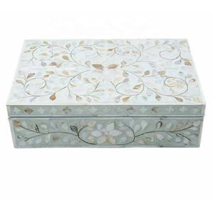 กล่องไม้ถูพื้นประดับมุกลายดอกไม้กล่องเก็บเครื่องประดับแม่ของไข่มุกดีไซน์ล่าสุด - Product Image 4