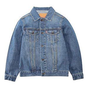 Veste en jean bleu clair pour homme, col rabattu décontracté, coupe classique, simple boutonnage, coton écologique, fermeture éclair, 220g, hiver - Product Image 6