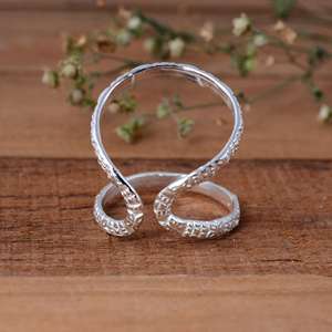 SHYAM JEWELRS Luxury Unisex 925 Sterling Silver Zig-Zag Splint <b>Ring</b> <b>Adjustable</b> Arthritis Joint Support - Product Image 4