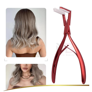 Micro <b>bead</b> stainless steel hair <b>extension</b> Tape Press pliers Smooth handle Stainless steel hair <b>extension</b> tool - Product Image 3