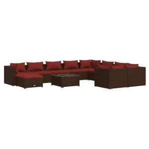 Conjunto Modular Grande de Muebles de Jardín de Ratán PE Marrón, Muebles Modulares de Exterior de Primera Calidad - Product Image 2