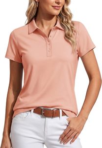 Camiseta Polo de Manga Corta para Mujer, Color Verde Lima, Casual, Transpirable, Tejido 100% Poliéster, Corte Regular, OEM ODM - Product Image 4
