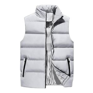 เสื้อกั๊กขนเป็ดลำลองฤดูหนาวสำหรับผู้ชายแจ็กเก็ตแฟชั่นปกตั้งพื้นเสื้อแจ็คเก็ตเสื้อกั๊กมีกระเป๋า - Product Image 3