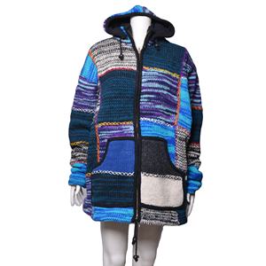 Invierno Multicolor parche trabajo cómodo desgaste con cremallera estilista de lana Sudaderas con capucha WJ 102 - Product Image 2