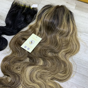 Perruques en cheveux humains naturels noirs et mèches ondulées, avec closure HD suisse 5x5, livraison rapide, pour femme noire - Product Image 3