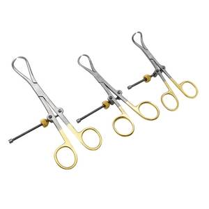 1 pièce Pince orthopédique à pointe pour réduction osseuse, manche doré, Instruments orthopédiques - Product Image 2
