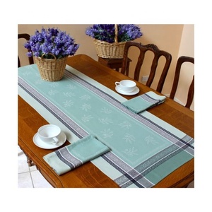 Jacquard Woven Jacquard Embroidered Shiny Placemats Restaurant Dinning Table Pad Floral Patterned Digital Custom Made Decoration - Product Image 3