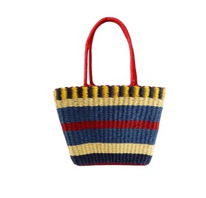 Wholesale Custom Seagrass <b>Handbags</b> Woven Tote Bag Luxury Leather Handle Fashion Women <b>Straw</b> <b>Handbag</b> Eco Friendly Beach OEM - Product Image 1