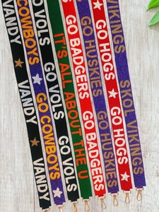 Sangle de sac perlée avec clips métalliques, motif brodé coloré pour sacs à main, sacs à bandoulière et sacs travers, durable et élégante - Product Image 6