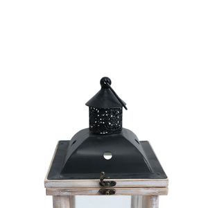 Lanterne à bougie en bois, style classique, écologique, impression typographique, best-seller, couleur vieillie, rectangulaire, pour l'intérieur et l'extérieur - Product Image 6