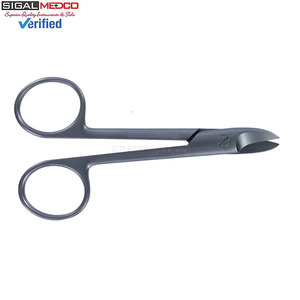 กรรไกรตัดเยื่อแบบโค้ง Beebee Crown ขนาด 4.25 / 10.5 ซม. สำหรับงานผ่าตัดทางทันตกรรม ใช้งานด้วยมือ ตัดเนียน ใช้ในคลินิก - Product Image 4