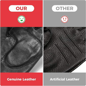 Premium Real Leather Half Finger Gloves Men Custom Designer Ventilated Knuckle Holes Biker Motorcycle Driving Gym Fitness Gloves - Product Image 3