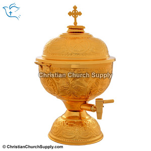 Fuente de Agua Bendita Ortodoxa Griega de 6 Litros |   Recipiente de latón para agua bendita – Export Corporation - Product Image 2
