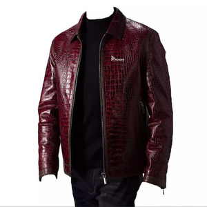 crocodile OEM Services Available Make Your Design Men Winter <b>Leather</b> <b>Jackets</b> Winter Clothing Custom Colors Men's <b>Jackets</b> - Product Image 4