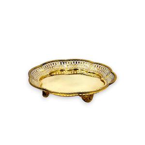 ถาดผลไม้ทองเหลืองทรงกลมขนาด8 "ถาดเสิร์ฟผลิตภัณฑ์จากประเทศไทยใช้กันทั่วไปในร้านอาหารชั้นนำและโรงแรม - Product Image 5