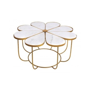 Elegant Metal Coffee <b>Table</b> With Glass <b>Top</b> Durable Center Furniture For Luxury Apartment Interior Decoration Concepts - Product Image 1