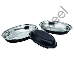 Juego de sartén frita de cocina al por mayor, doble pared, negro, exterior, plateado, interior, redondo, ovalado, plato de entrada, cocina tipo WOK - Product Image 1