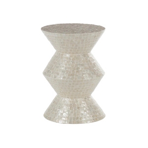 Premium Mother Of Pearl <b>Stool</b> Elegant Accent <b>Stool</b> For Home Decor And Interior Styling Solution MOP <b>Stools</b> - Product Image 2
